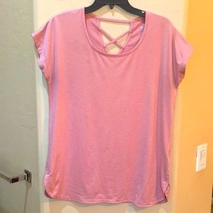 Tuff Athletics, cute pink short-sleeved shirt; Lg